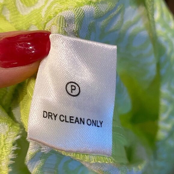 Paperwhite 8 Fluorescent Green Diamond Textured Design Skinny Cigarette Pants - Picture 4 of 10